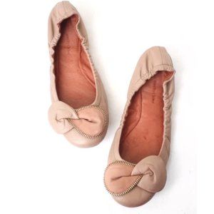See by Chloe Nude Clara Ballerina Bow Flats - Sz 8